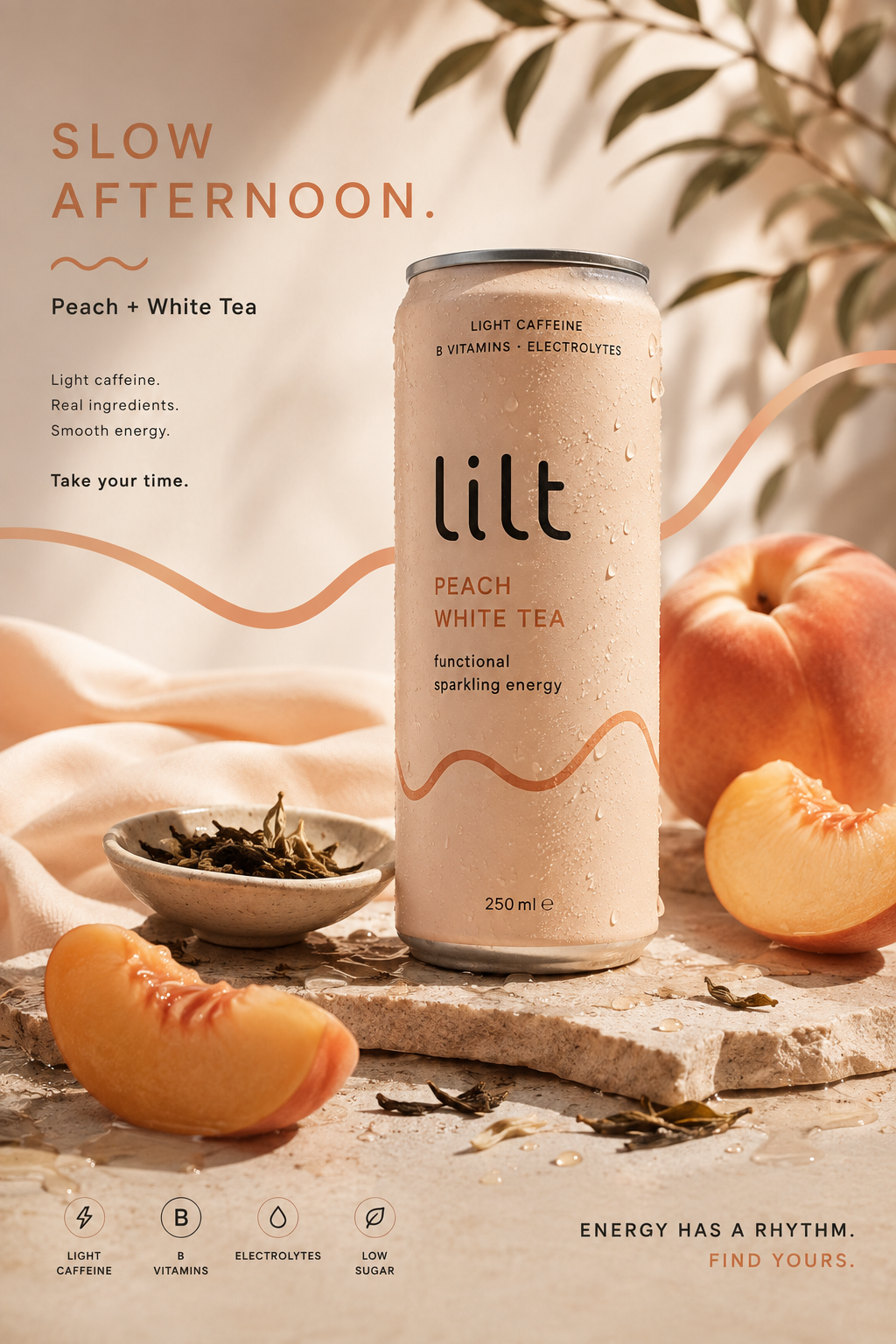 LILT Peach and White Tea campaign